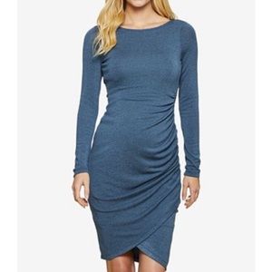 Jessica Simpson Maternity Ruched Long-Sleeve Dress